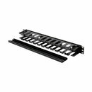 Triton organizator 1U rack plastičen s pokrovom črn