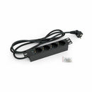 Triton razdelilec 250mm rack 4x230V ALU črn