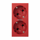 SIMC modul 220V 16A dvojni rdeč C5