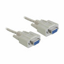 Delock null modem kabel DB9Ž-DB9Ž 1,8m siv 84077