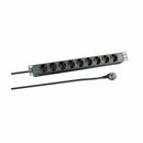EFB razdelilec rack 9x220V ALU 2m črn EK631DE.1