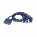 ATEN KVM stikalo 4x1 mini VGA/USB/ AVDIO s kabli CS64US