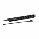 EFB razdelilec rack 7x220V ALU prenapetostna zaščita 2m EK631DE.3