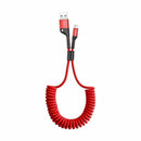 Baseus kabel USB/Lightning  1m 2A spiralni rdeč CALSR-09