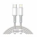 Baseus kabel TipC/Lightning 2m 20W PD pleten bel CATLGD-A02