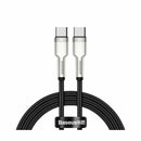 Baseus kabel USB C-C 1m 100W 20V 5A Cafule Metal pleten črn CATJK-C01