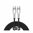 Baseus kabel USB C-C 2m 100W 20V 5A Cafule Metal pleten črn CATJK-D01