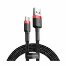 Baseus kabel USB A-C 2m 2A Cafule rdeč+črn CATKLF-C91
