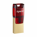 APACER USB 3.2 TipC ključ  64GB AH180 OTG rdeč