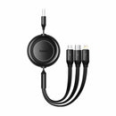 Baseus polnilni kabel USB 3v1 Lightning/ TipC/Mikro 3.5A 1,1m črn CAMJ010001
