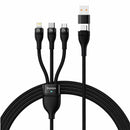 Baseus kabel USB TipC/TipA 2v3 Lightning /TipC/Mikro 100W 1.2m črn CASS030101