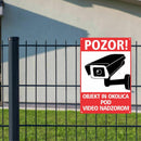 PVC tabla POZOR! OBJEKT, OKOLICA POD VIDEO NADZOROM 200x300mm