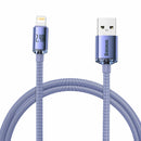 Baseus kabel USB/Lightning 1.2m 2.4A Crystal shine vijoličen CAJY000005