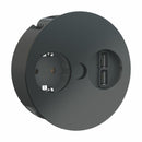 Bachmann TWIST vgradna vtičnica mat črna za kuh.pult 220V 2xUSB 931.131