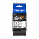 BROTHER trak HSE251E bel/črn 21mm termo skrčljiv