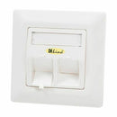 KELine podometna vtičnica 2x RJ45 kotna 80x80 601140-UP