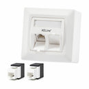 KELine nadometna vtičnica 2x Cat.6 RJ45 UTP 601140-AP + KEJ-C6-U-TL(2)