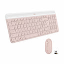 Logitech tipkovnica & miška MK470 SLO slim brezžična roza 920-011322