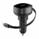 Baseus polnilec avtomobilski 12-24V 60W TipC PD QC črn Enjoyment Pro