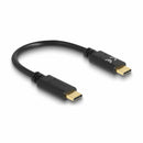 Delock kabel USB C-C 15cm 100W 5A E-Marker črn 85356