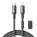 Joyroom kabel USB TipC/Lightning 1.2m 30W črn pleten z magnetom S-A50
