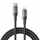 Joyroom kabel USB TipC/Lightning 1m 30W črn pleten S-A28