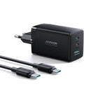 Joyroom polnilec 65W USB 2xTipC TipA GaN PD + kabel črn JR-TCG01