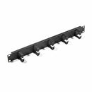 KELine organizator 1U rack 42x37mm kovinski črn RAB-VP-X01-A2