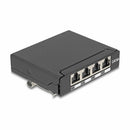 Delock nadometni panel 4x Cat.6A RJ45 FTP DIN 90378