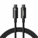 Baseus kabel USB C-C 2m 240W Tungsten Gold pleten E-Marker črn CAWJ040101